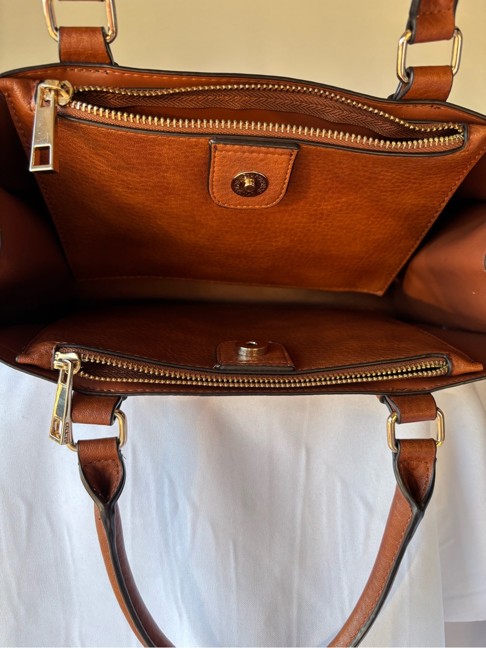Aldo Brown Leather Tote Bag - Picture 6 of 10
